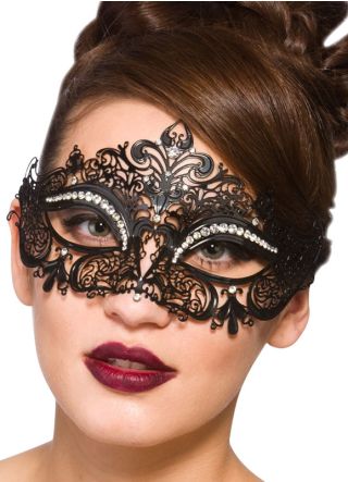 Cecilia Masquerade Eye Mask With Diamantes
