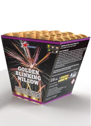 Firework (CAKE) Golden Blinking Willow – 40-shot – 20 Seconds