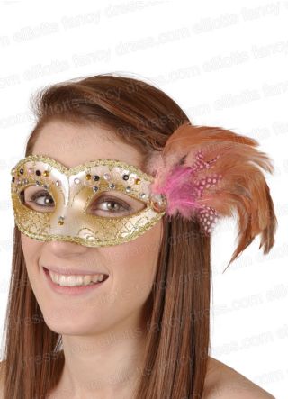 Laura Light Pink Masquerade Eye Mask 