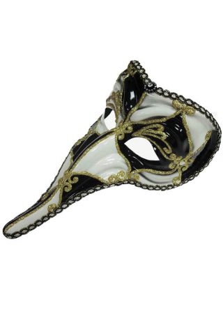 Nasone Masquerade Eye Mask (Cream and Black)