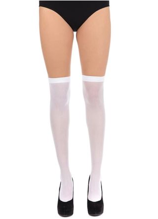 White Stockings - Black Bows - Dress Size 6-14