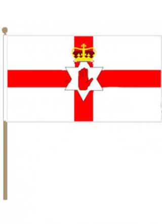 Red Hand Of Ulster (Northern Ireland) Hand Flag 18" x 12"