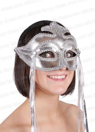 Rialto Masquerade Silver Eye Mask